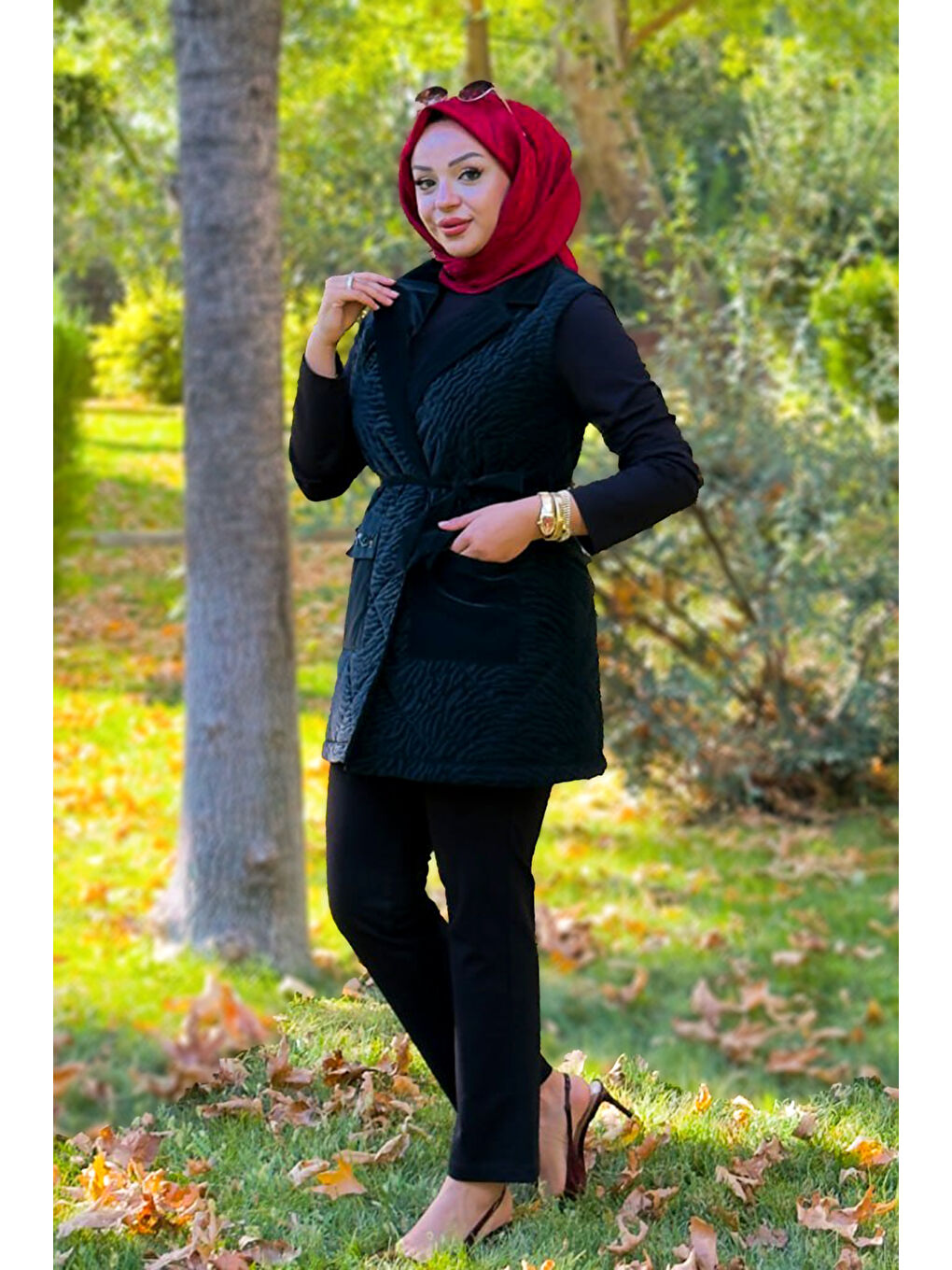 Zebra Şişme Yelek Taş Detaylı 3'lü Takım 25139 Siyah-3