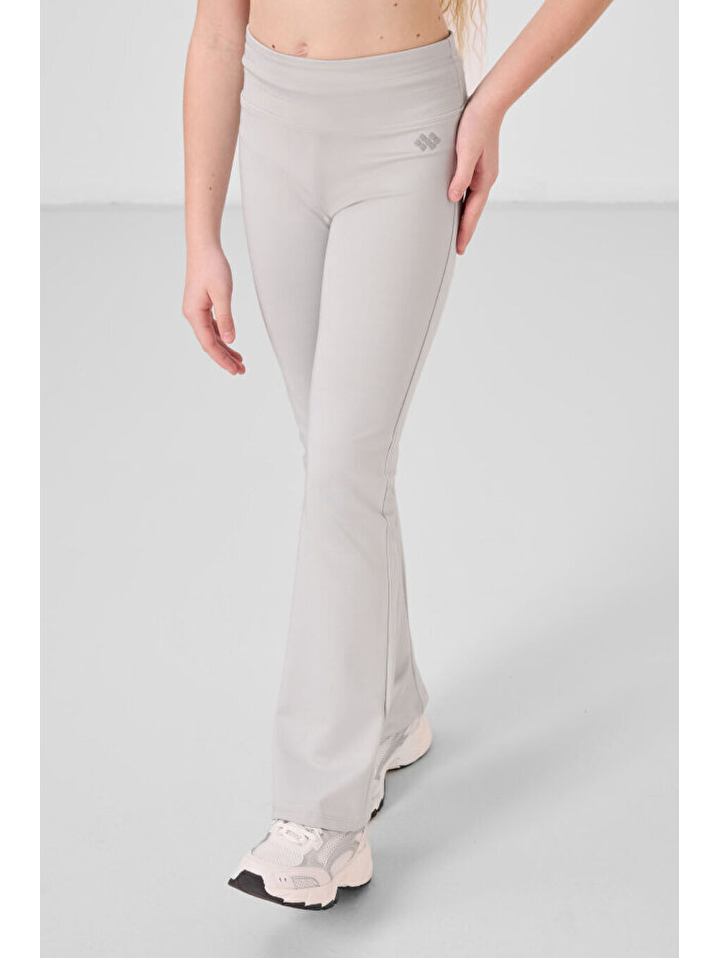 Esnek Performans İspanyol Paça 2li Paket Antrasit-Taş Kız Çocuk Tayt - 75193-2