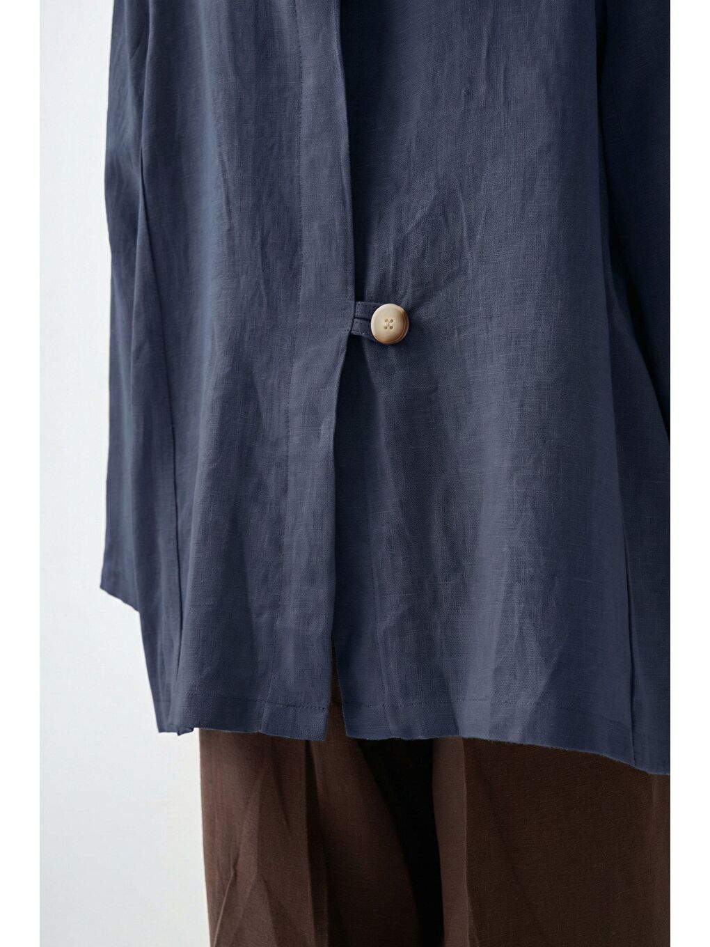 Lacivert-Keten Blazer Ceket-4