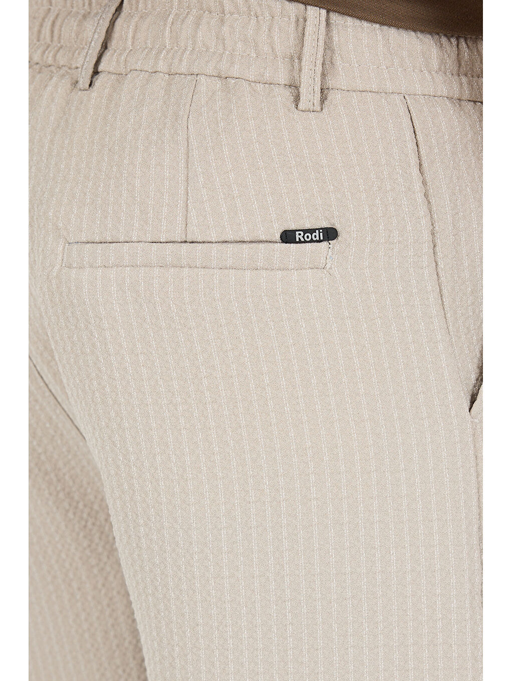 Bej Erkek Çizgili Cepli Yazlık Şort - Rahat Kalıp Spor ve Günlük Kullanıma Uygun Şort 2314-4