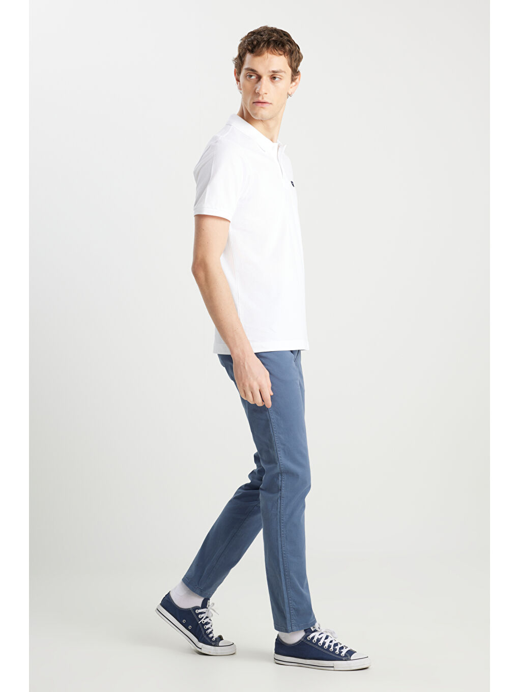 Yeşil Texas Straight Fit Esnek Mavi Pantolon-1