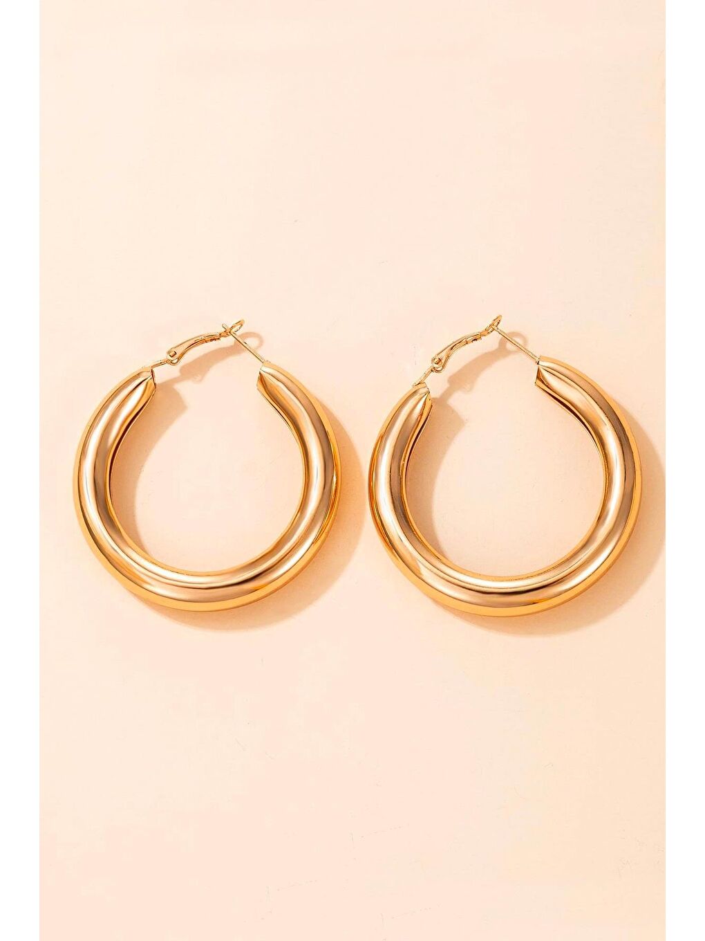 Gri Küçük Boy Boru Halka Küpe Seti 2 cm - 4'lü Set-2