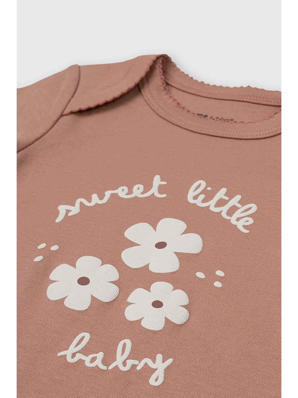 Pembe Kız Bebek Gül Uzun Kollu Body-2