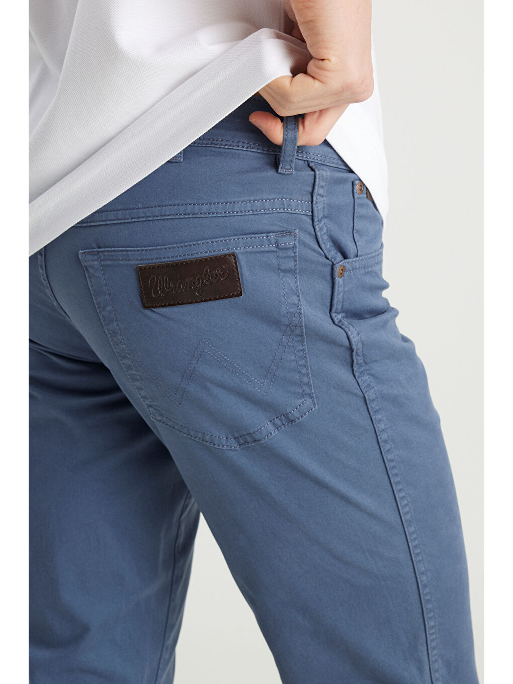 Yeşil Texas Straight Fit Esnek Mavi Pantolon-4