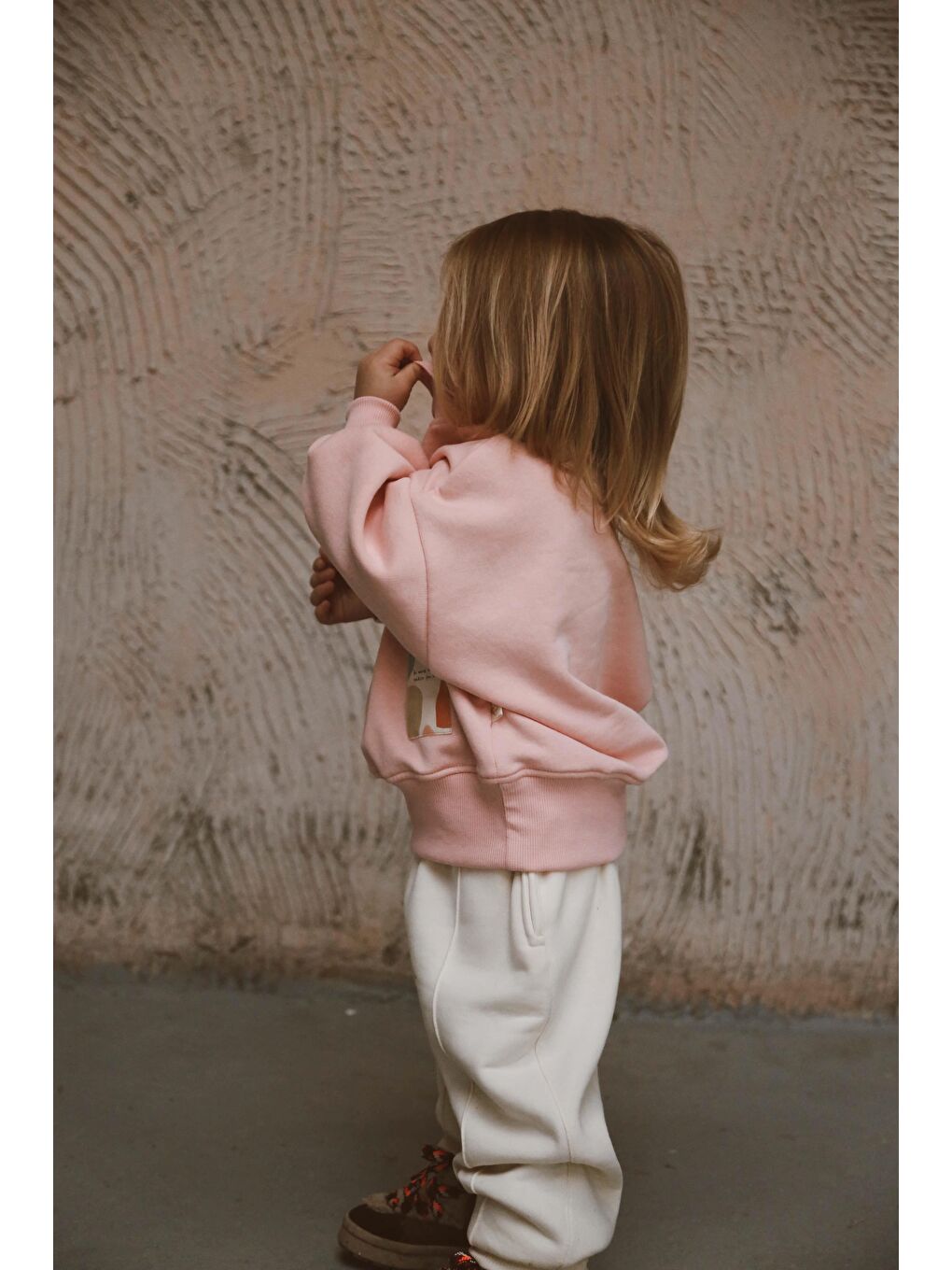 Pembe Balıkçı Yaka Polarlı Eşofman Takımı 1-5 Yaş-2