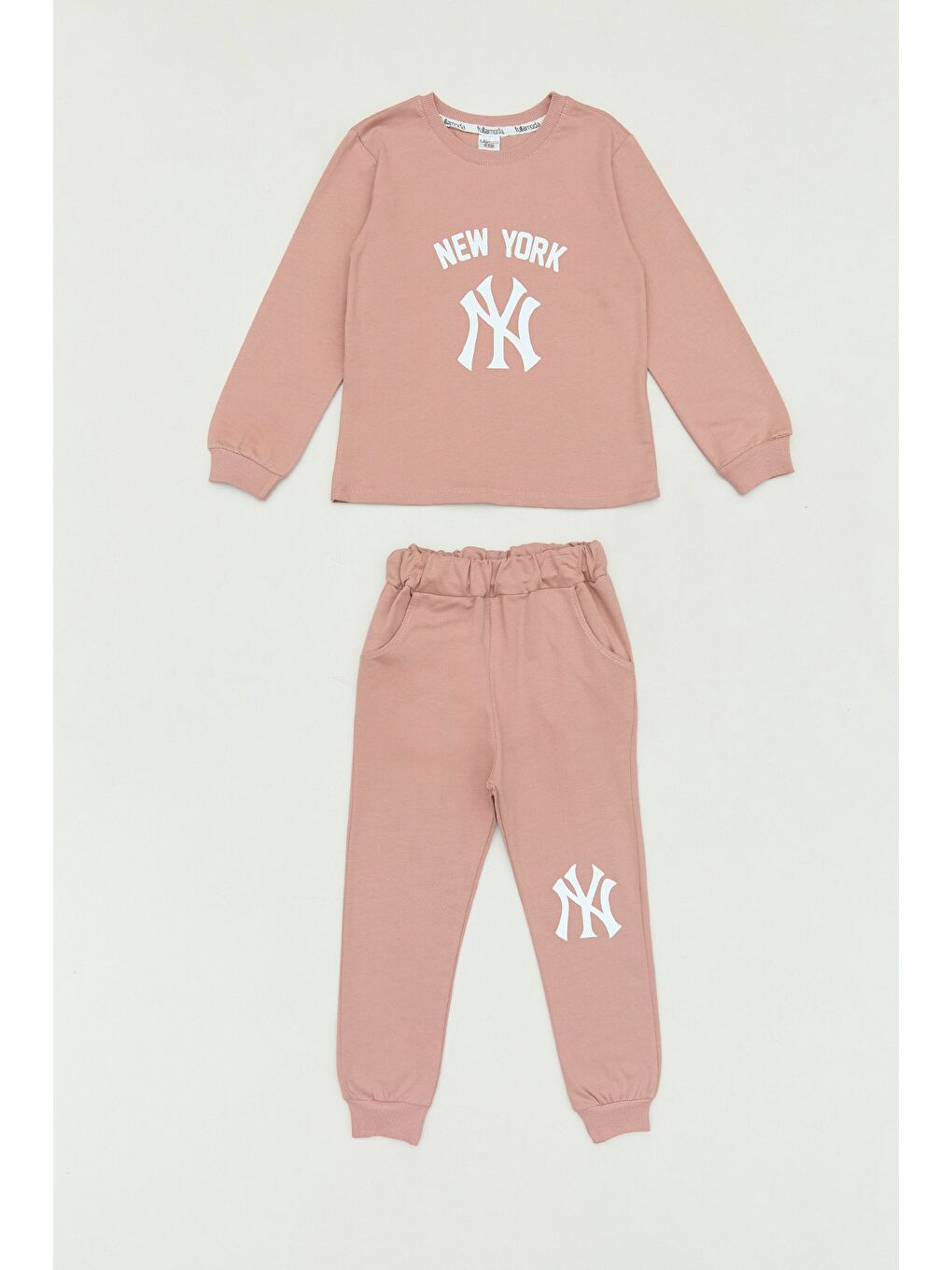 Bej Ny Nakışlı Yelekli 3 Lü Jogger Erkek Çocuk Takım-4