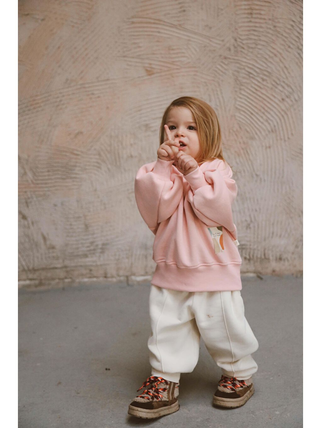 Pembe Balıkçı Yaka Polarlı Eşofman Takımı 1-5 Yaş-4