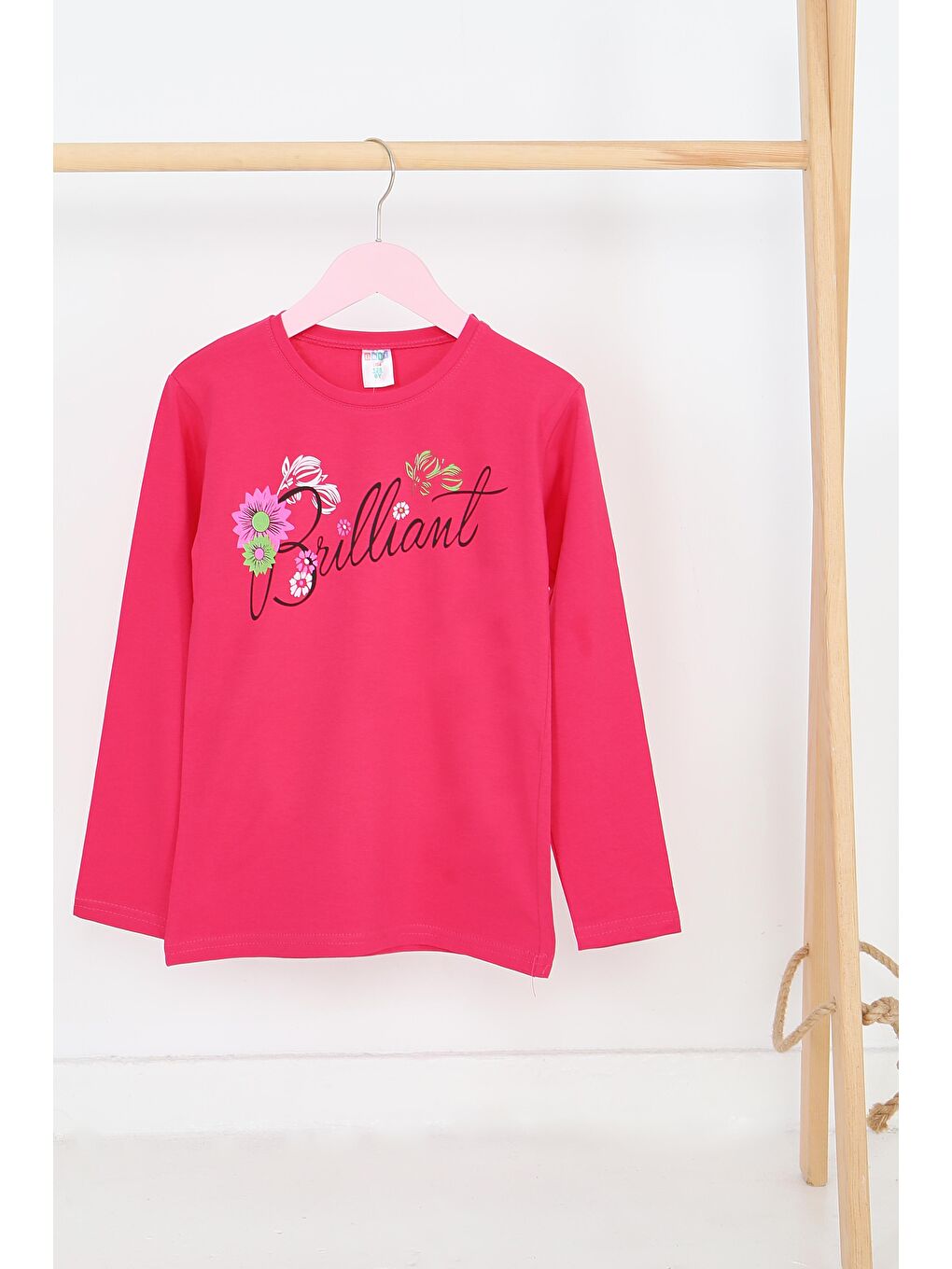 Fuşya Kız Çocuk Fusya Uzun Kollu Baskılı Penye Badi - 27699