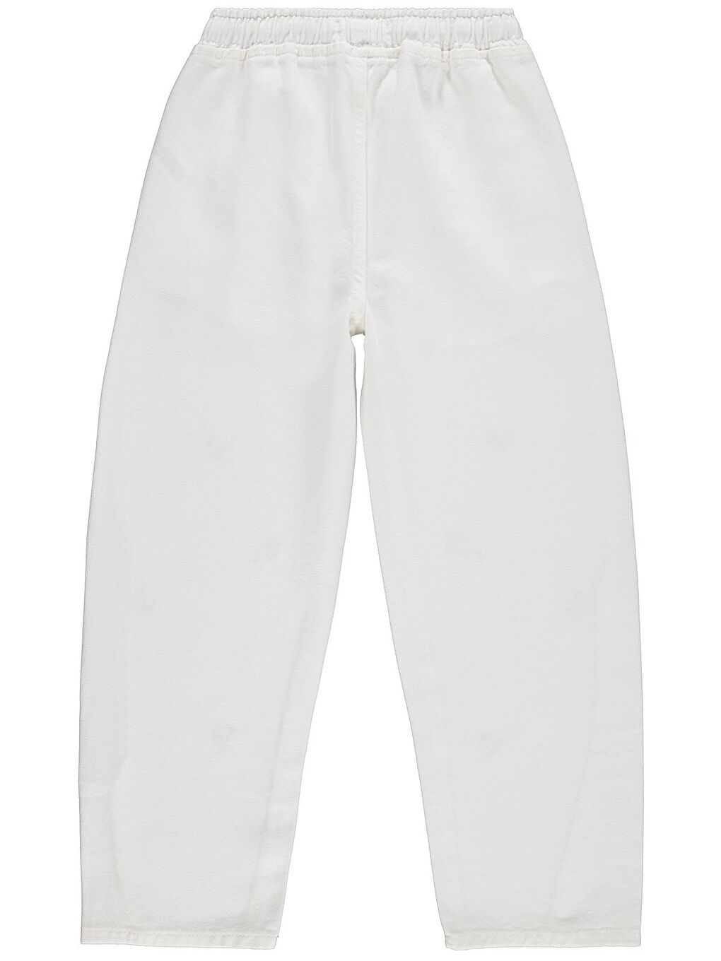 Girls Çiçek Nakışlı 10-13 Yaş Pantolon - Kırık Beyaz-1