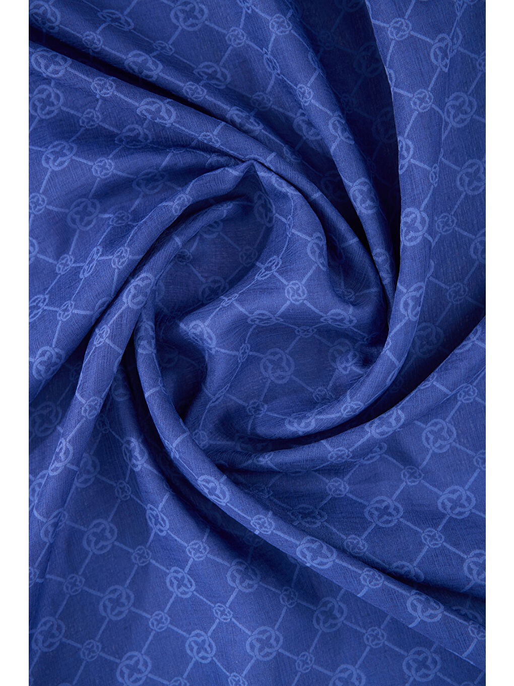 Mavi 75X190 Cm 1090100 Elegance Monogram Şal-1