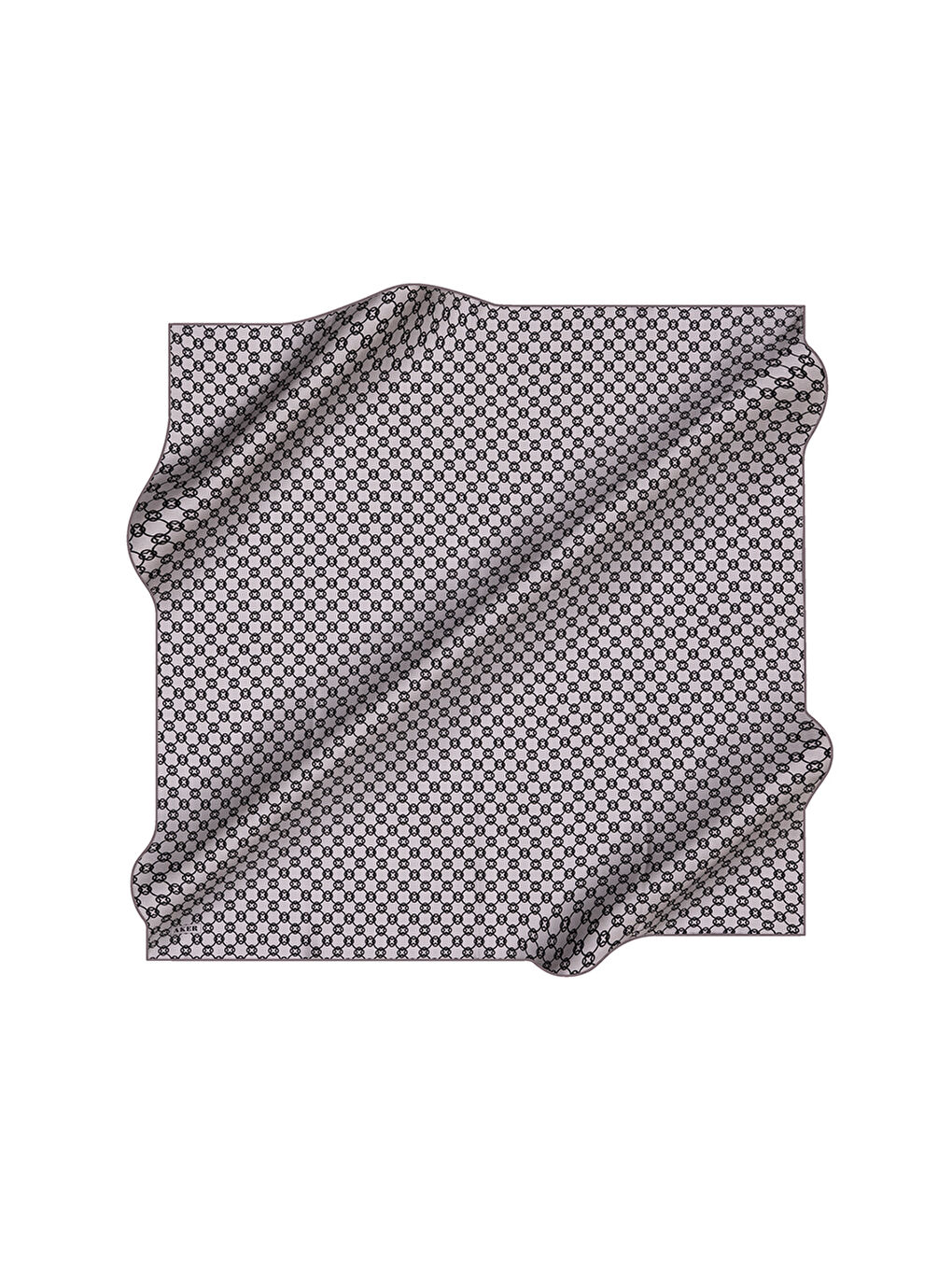 Siyah İpek Krep Saten Eşarp