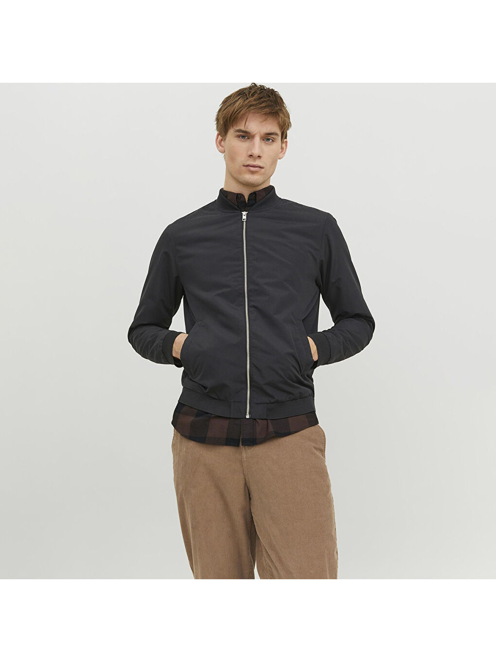 Jack & Jones Roy Bomber Erkek Siyah Dik Yaka Ceket