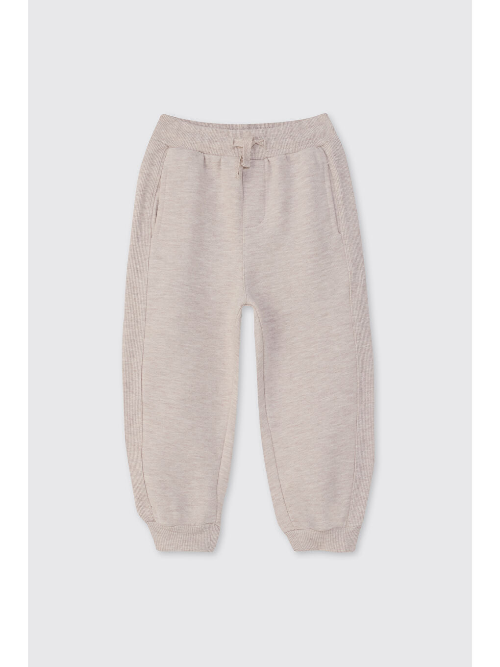 Erkek Bebek Bej Melanj Eşofman Altı