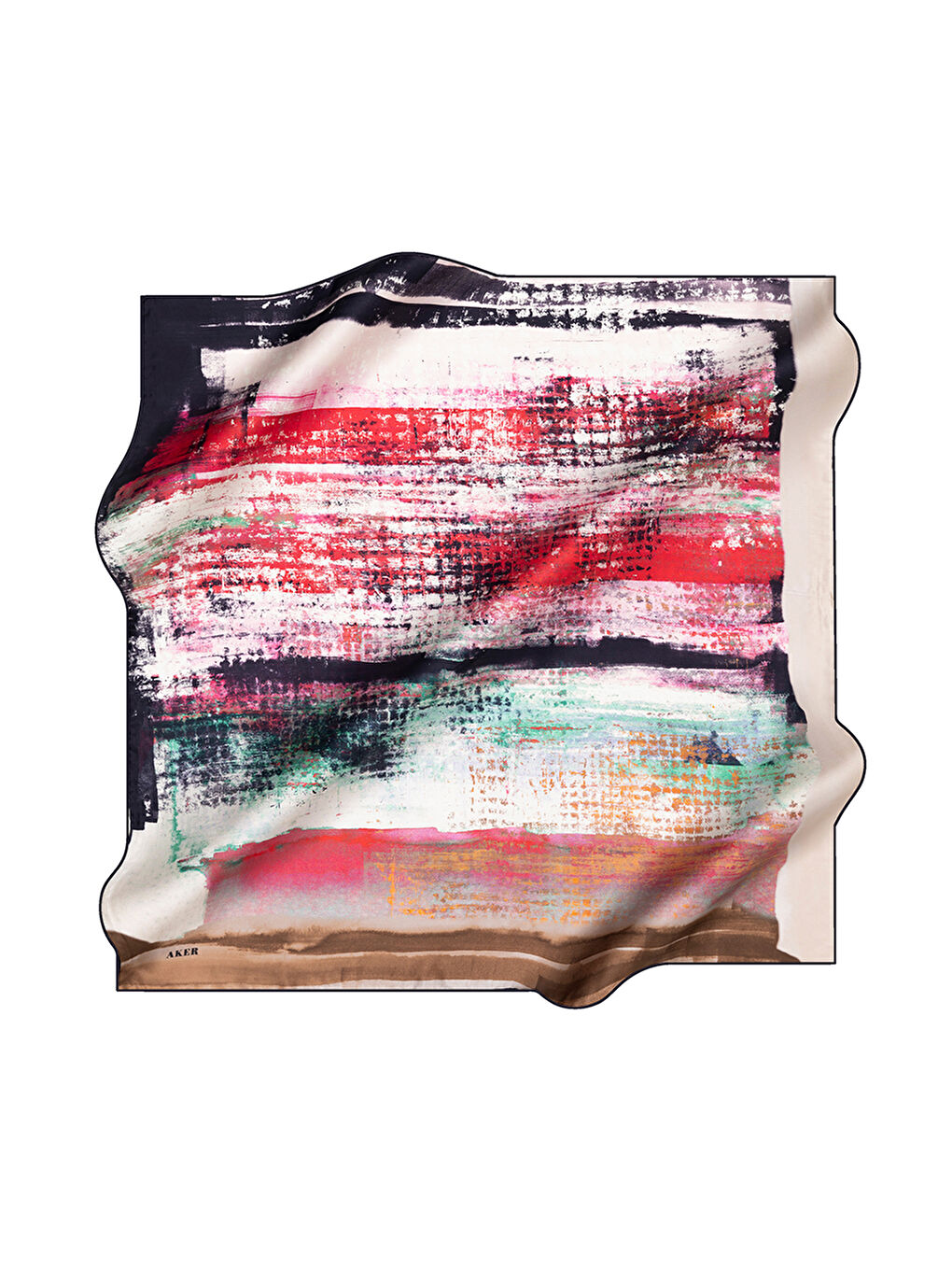 İpek Siyah - Renklidesenli Tivil