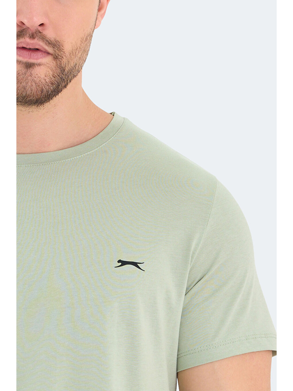 Turkuaz ROSALVA Erkek %100 Pamuk Tişört Su Yeşili-4