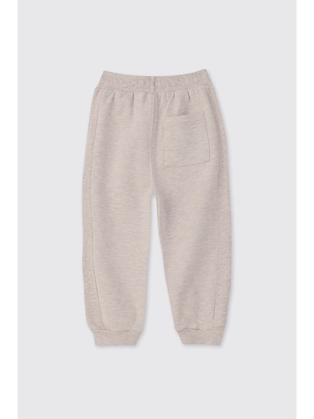 Erkek Bebek Bej Melanj Eşofman Altı-1