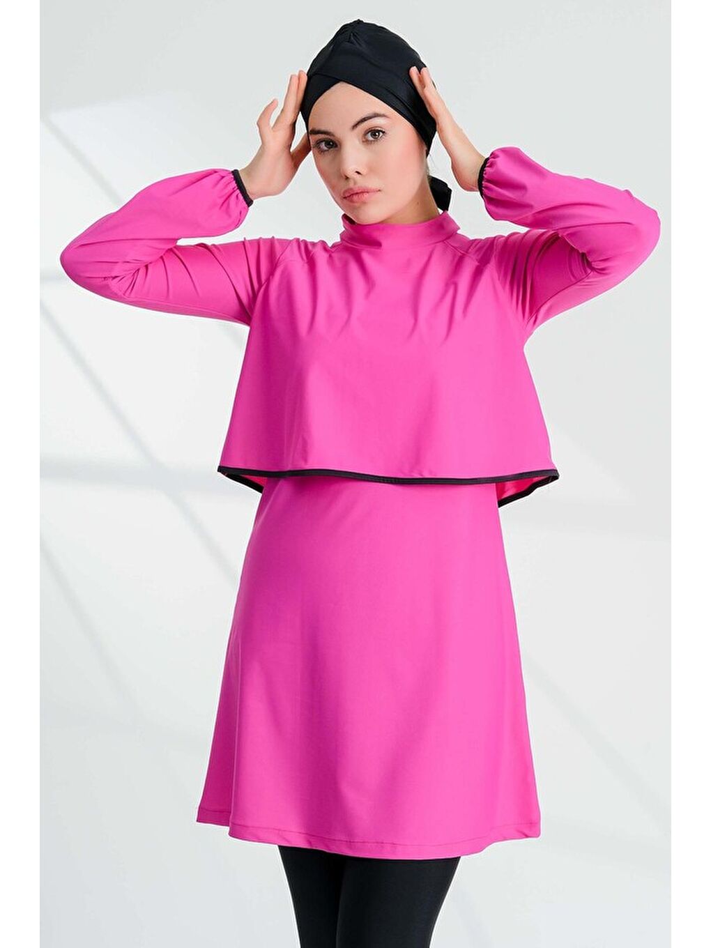 Elastanlı Tam Kapalı Tesettür Mayo 2238 Sena Fuşya