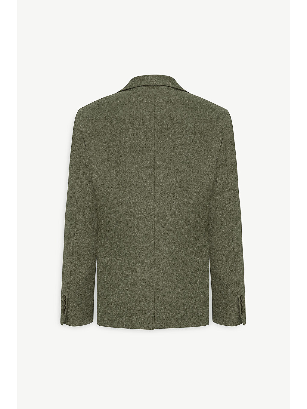 Erkek Yeşil Slim Fit Dar Kesim Mono Yaka Desenli Ceket-8