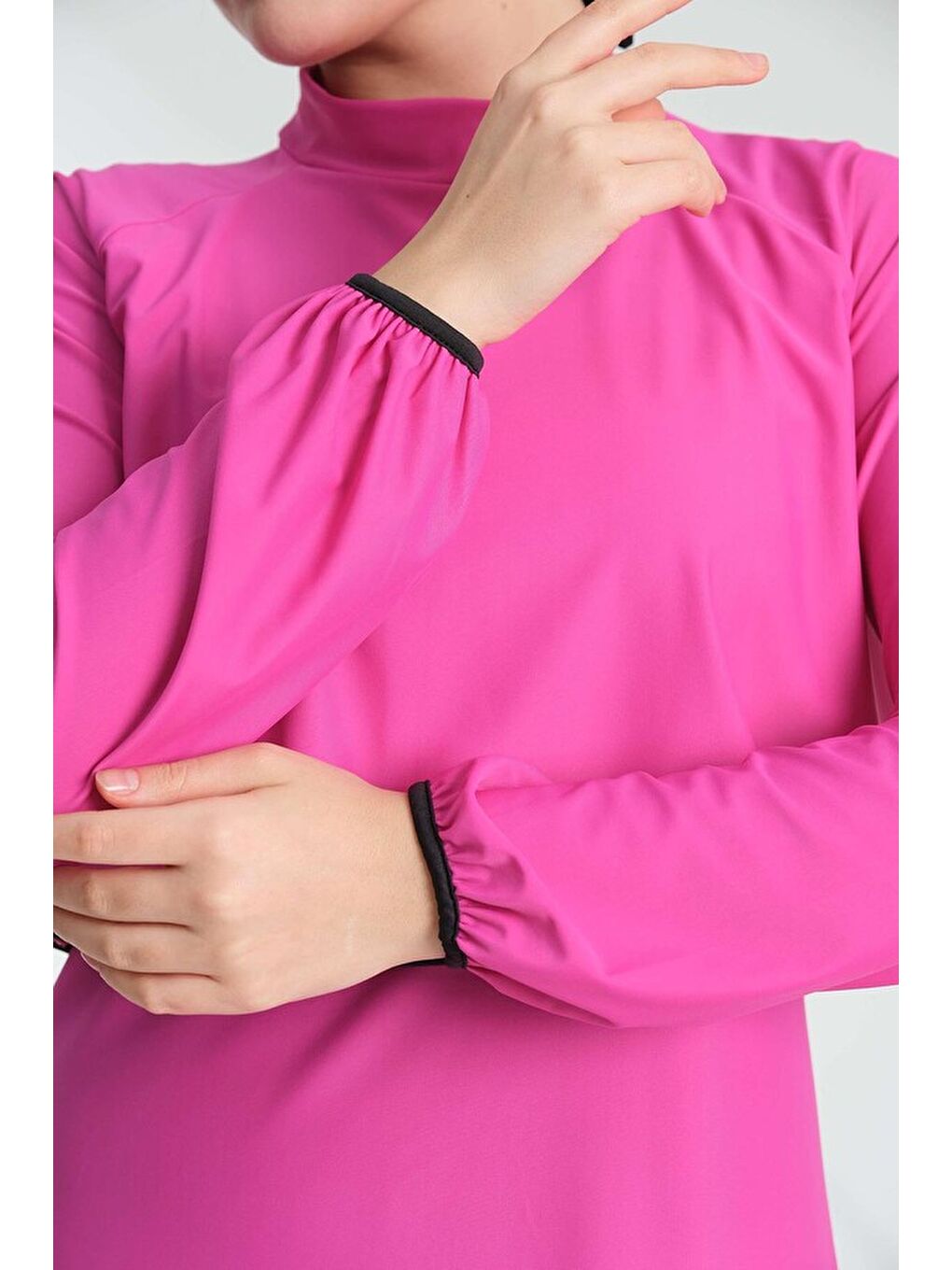 Elastanlı Tam Kapalı Tesettür Mayo 2238 Sena Fuşya-3