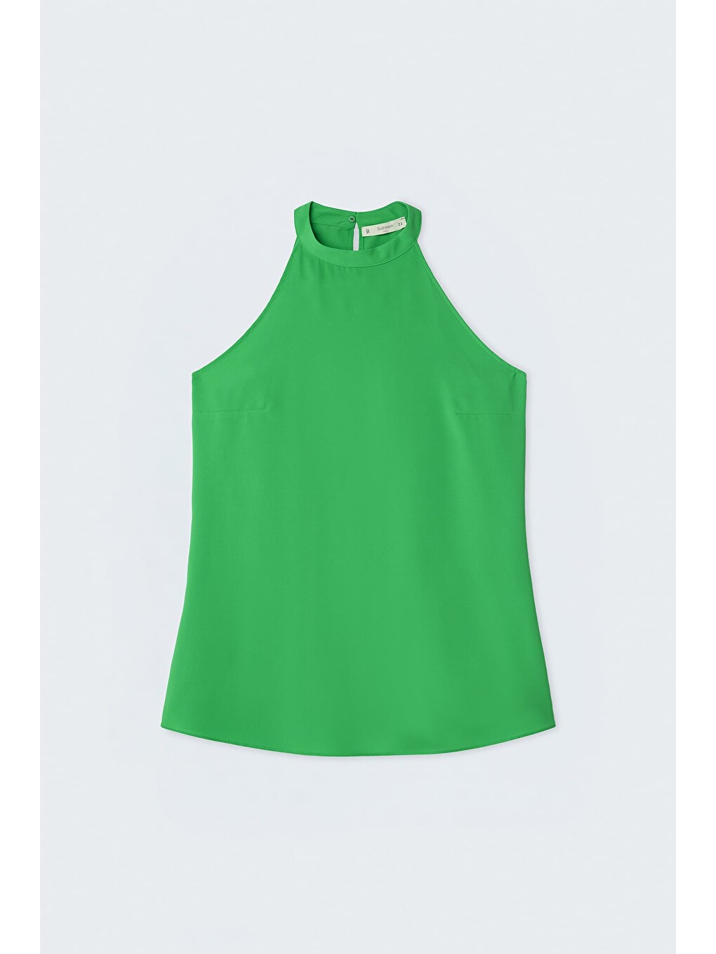 Halter Yaka Bluz - Yeşil-4