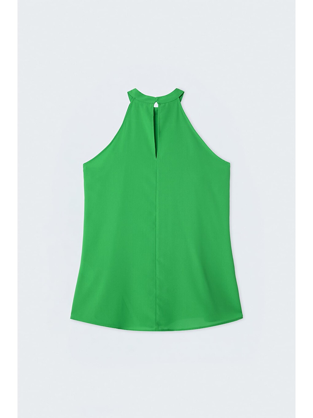 Halter Yaka Bluz - Yeşil-6