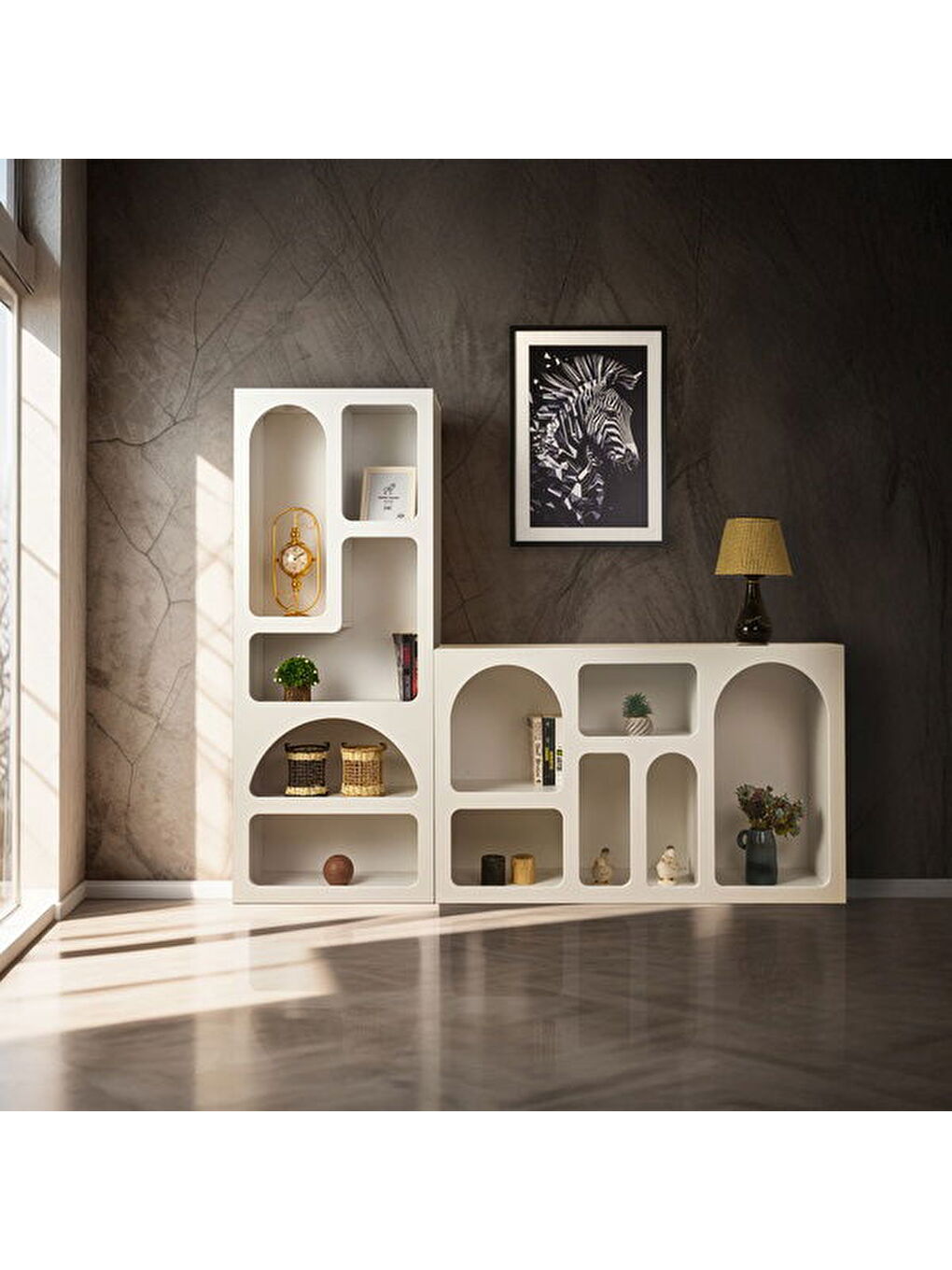 Bohem Konsol - Beyaz - 74x38x120 cm-2