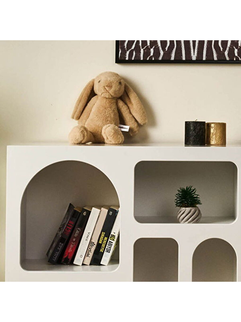 Bohem Konsol - Beyaz - 74x38x120 cm-4