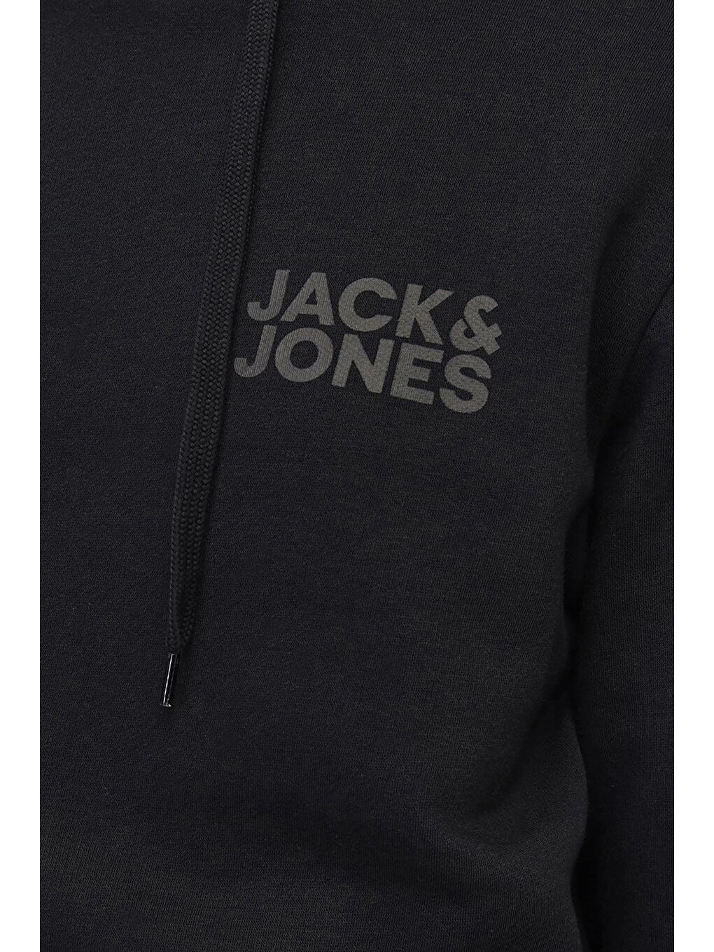 Jack & Jones Siyah Jjecorp Regular Fit Kapüşonlu Erkek Sweat 12152840 - 3