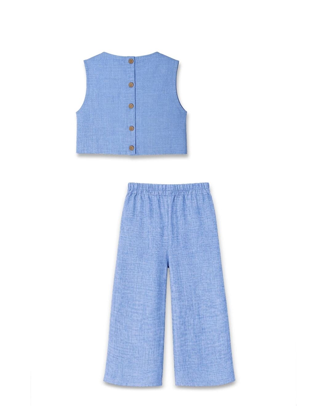 Kız Çocuk Bluz Ve Pantolon Takım - Mavi-1