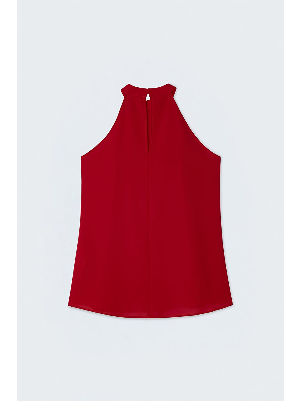 Halter Yaka Bluz - Kırmızı-5