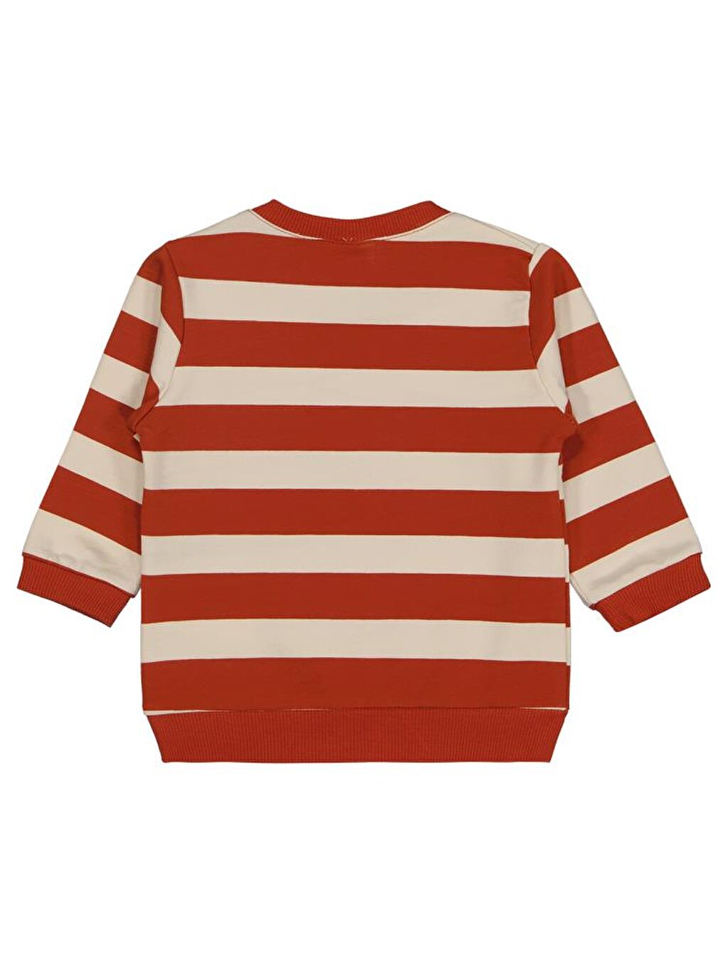 Kahverengi Baby Kalın Çizgi Empirme 6-18 Ay Sweatshirt - Turuncu 9-12 Ay-1