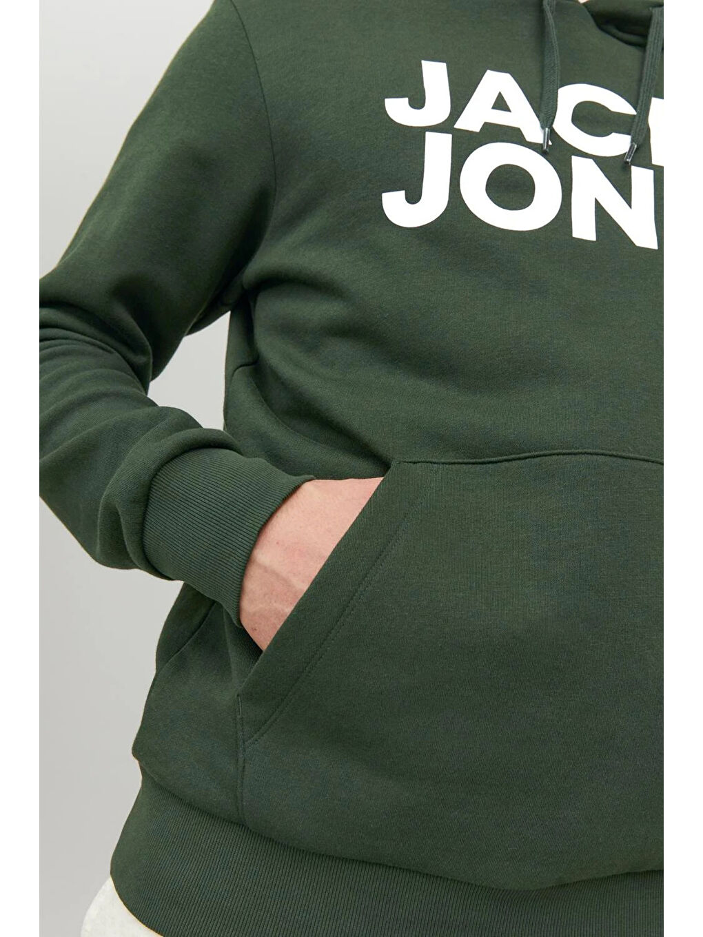 Jack & Jones Koyu Yeşil Jjecorp Regular Fit Kapüşonlu Erkek Sweat 12152840 - 4