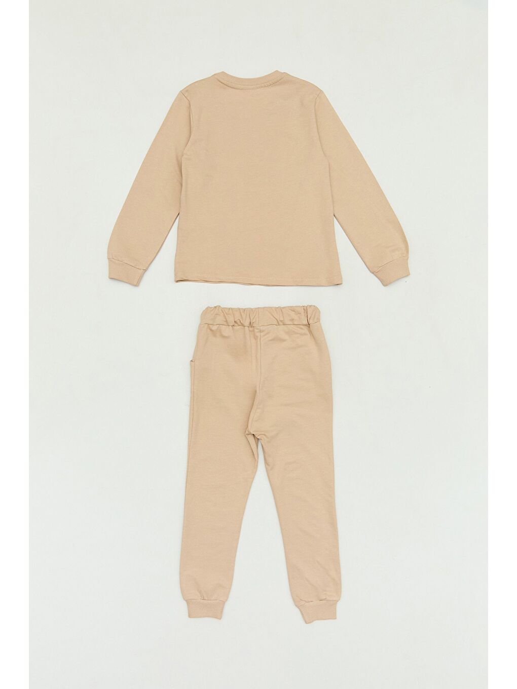 Kahverengi Ny Nakışlı Yelekli 3 Lü Jogger Erkek Çocuk Takım-1