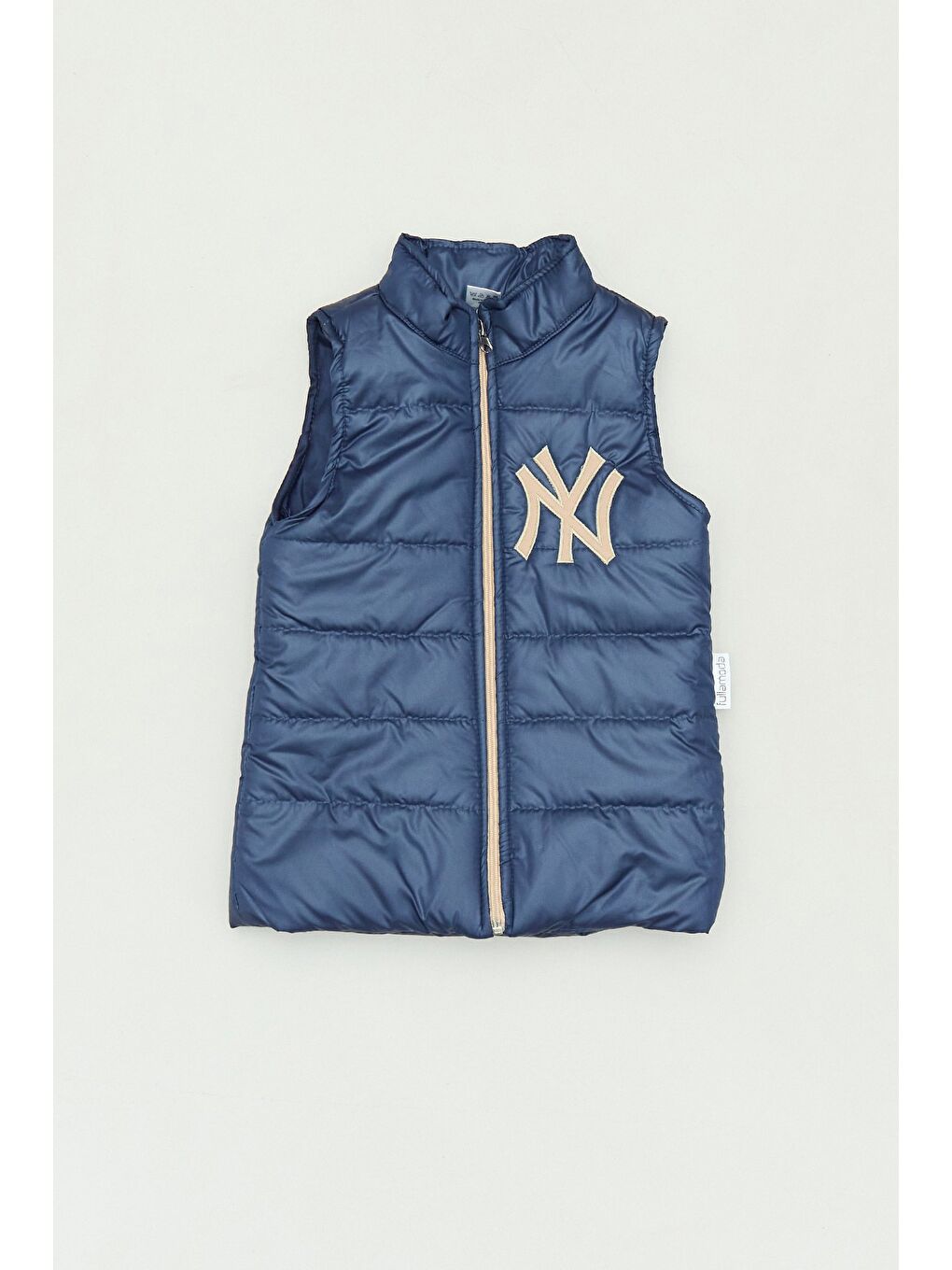 Kahverengi Ny Nakışlı Yelekli 3 Lü Jogger Erkek Çocuk Takım-4