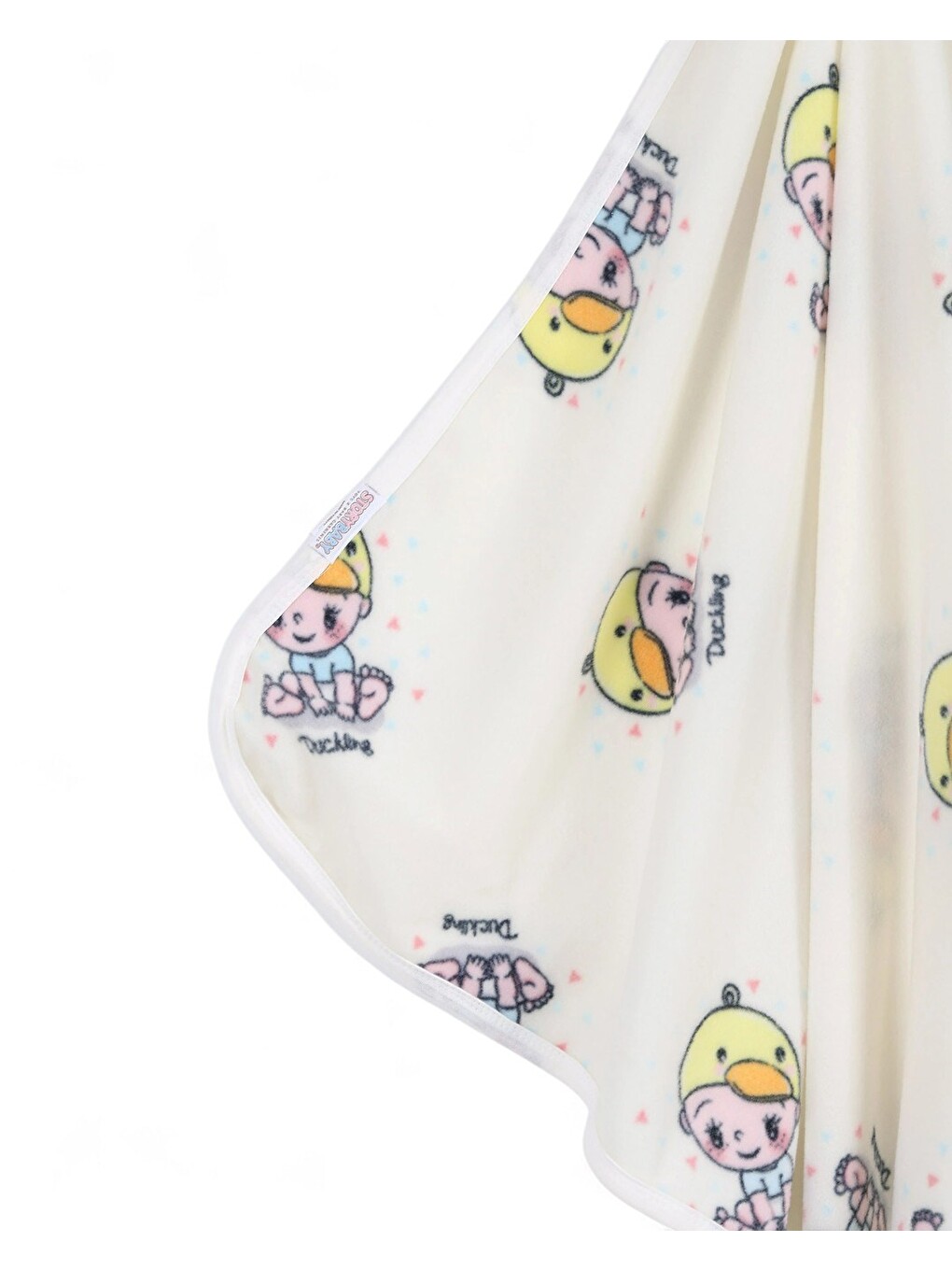 Ekru Bebek Baskılı Polar Bebek Battaniye (en:77cm Boy:87 Cm)-4