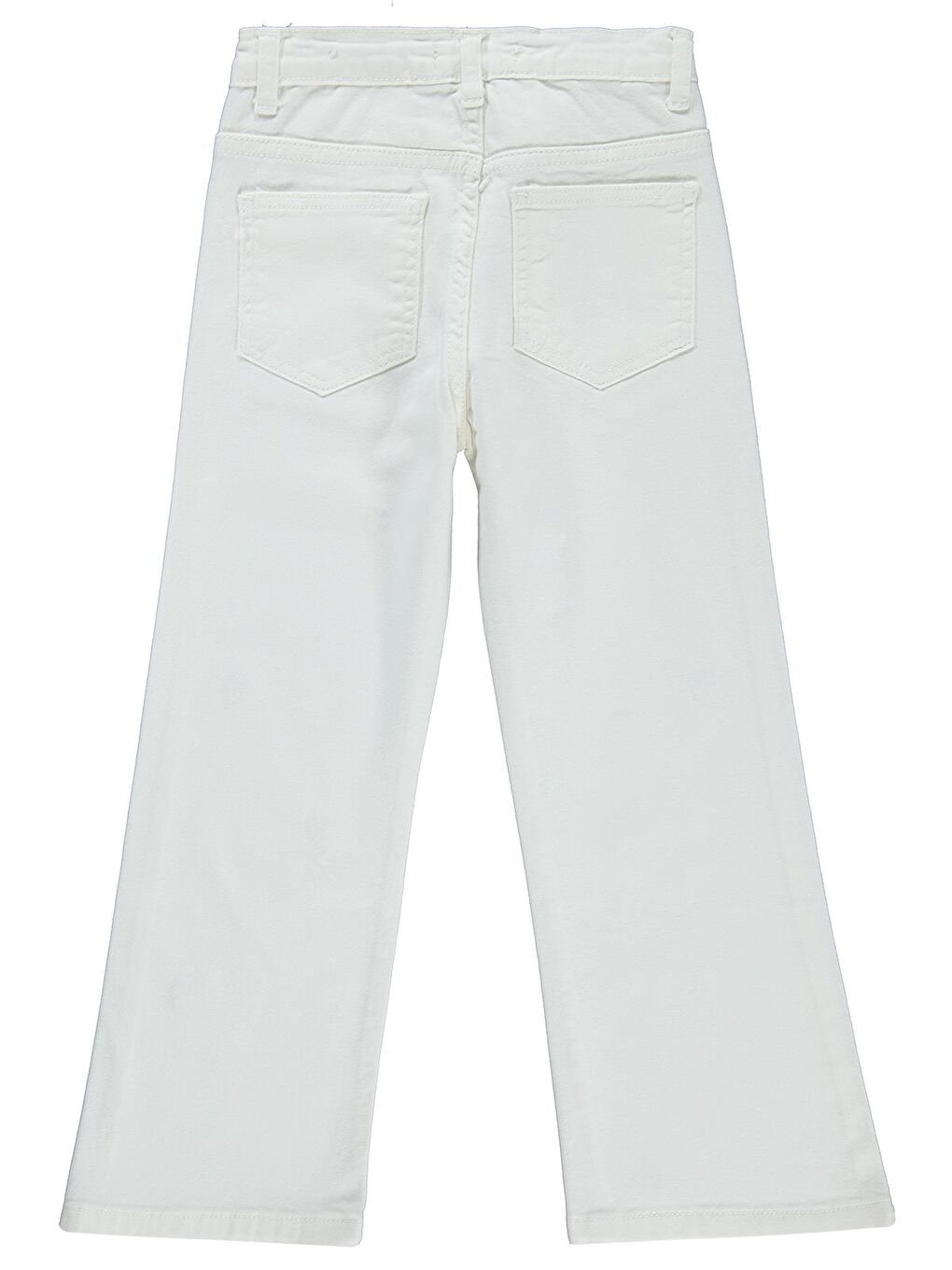 Girls Çilek Nakışlı 6-9 Yaş Pantolon - Kırık Beyaz-2