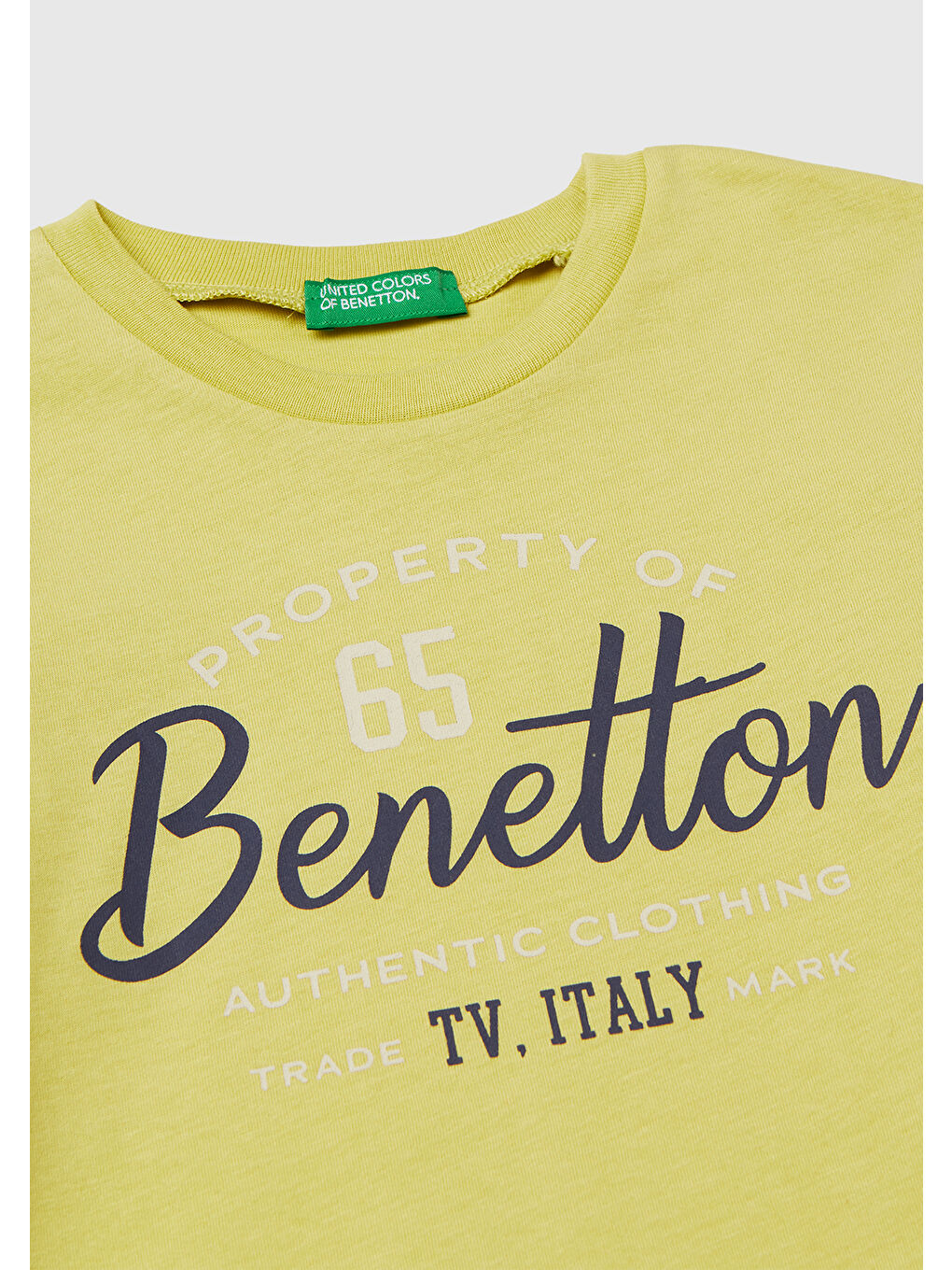 Sarı Erkek Çocuk Hardal Önü Logo Baskılı Jarse Uzun Kollu T-shirt-2