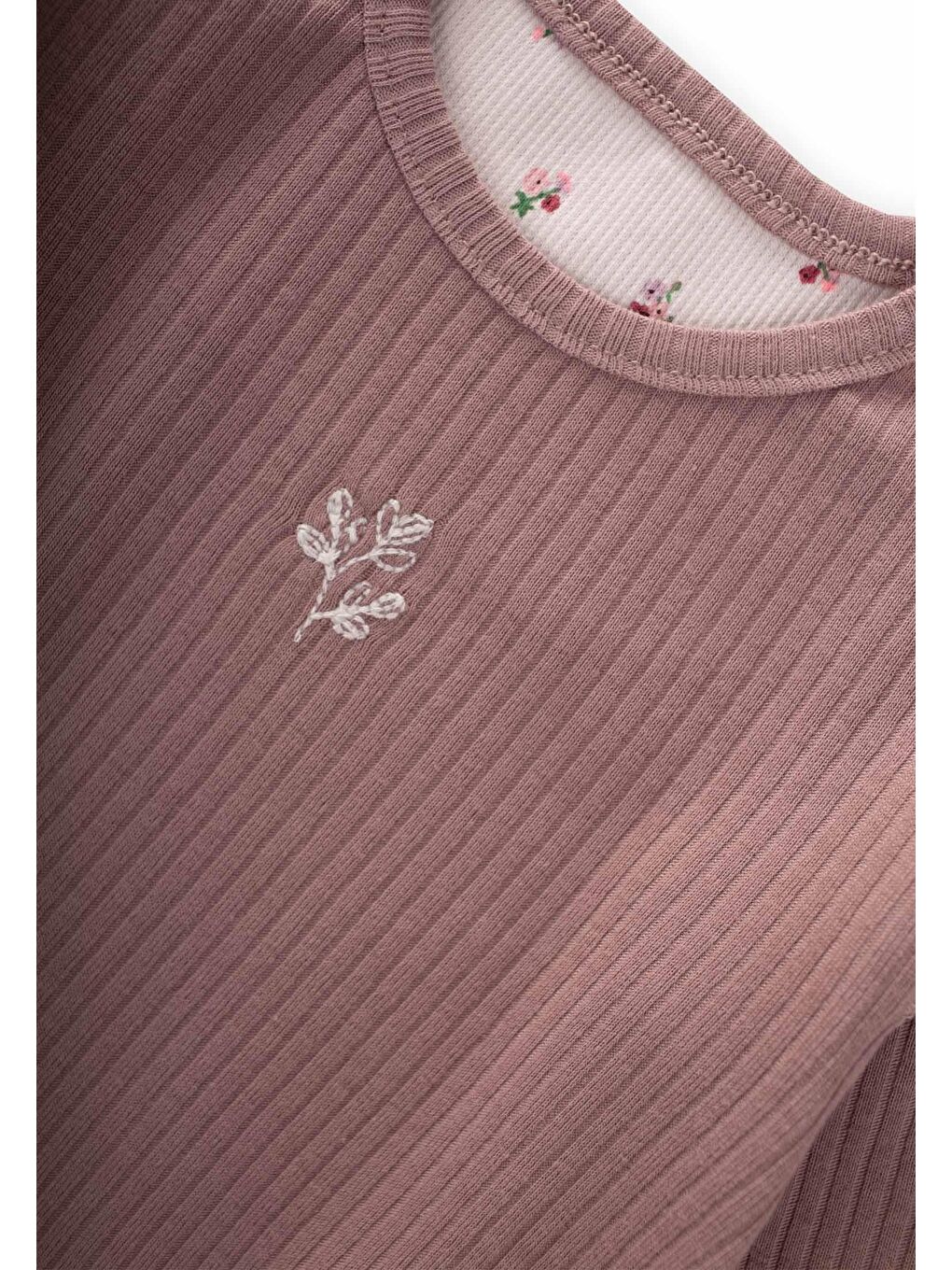 Turuncu Kız Çocuk Uzun Kollu Nakışlı Takım-2