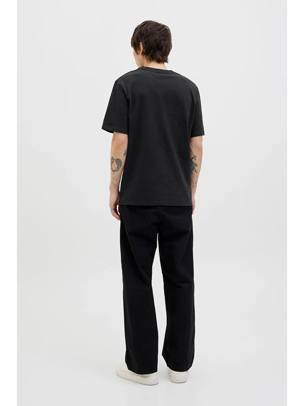 Siyah Originals Jordia Baskılı Pamuklu Relaxed Fit Bisiklet Yaka %100 Pamuk Tişört 12286609-2