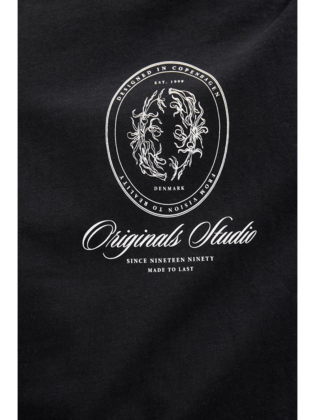Siyah Originals Jordia Baskılı Pamuklu Relaxed Fit Bisiklet Yaka %100 Pamuk Tişört 12286609-4
