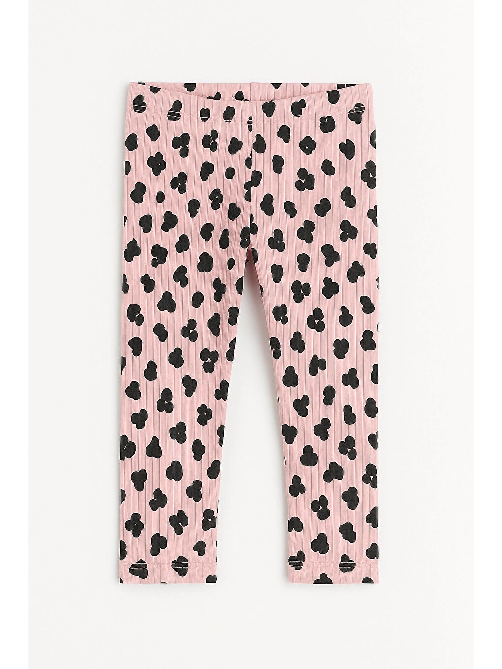 Bej Leopar Desenli Kız Çocuk 2'li Tayt 20605-3-2