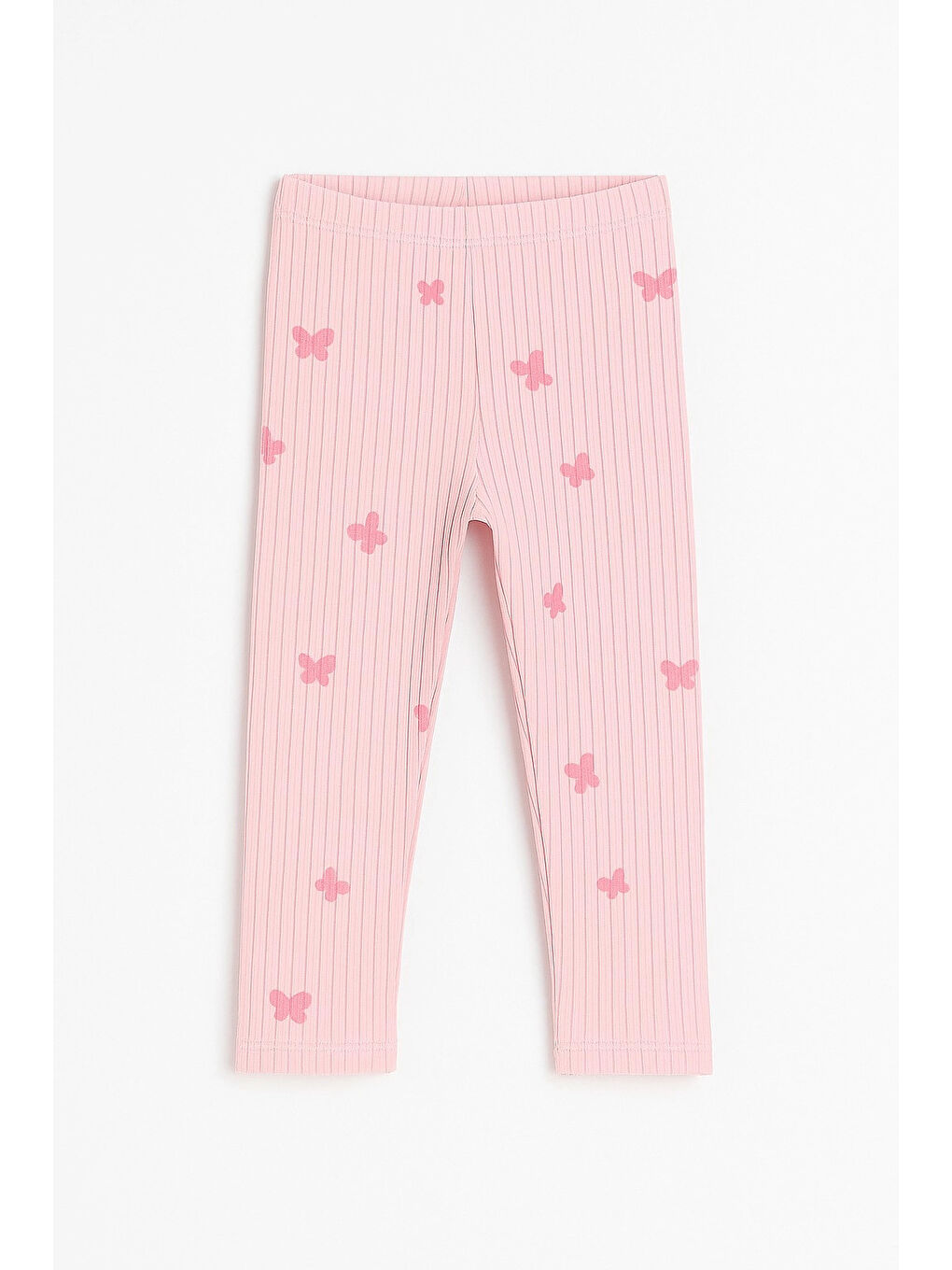 Bej Kelebek Baskılı Kız Çocuk 2'li Tayt 20605-2-1