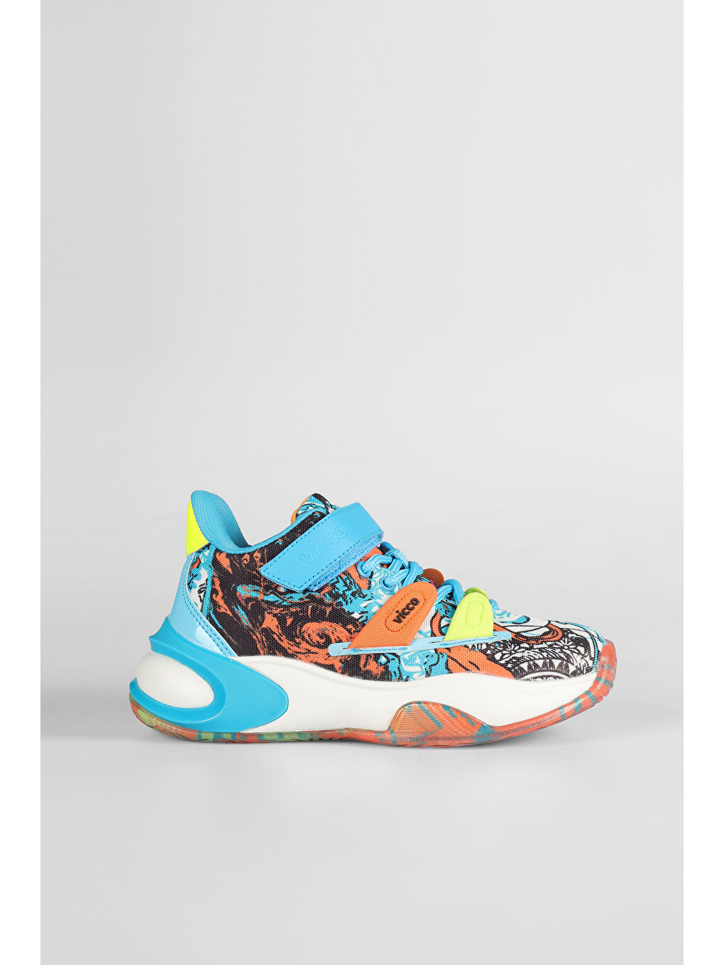 Universe Baskılı Erkek Çocuk Yeşil Sneaker-1