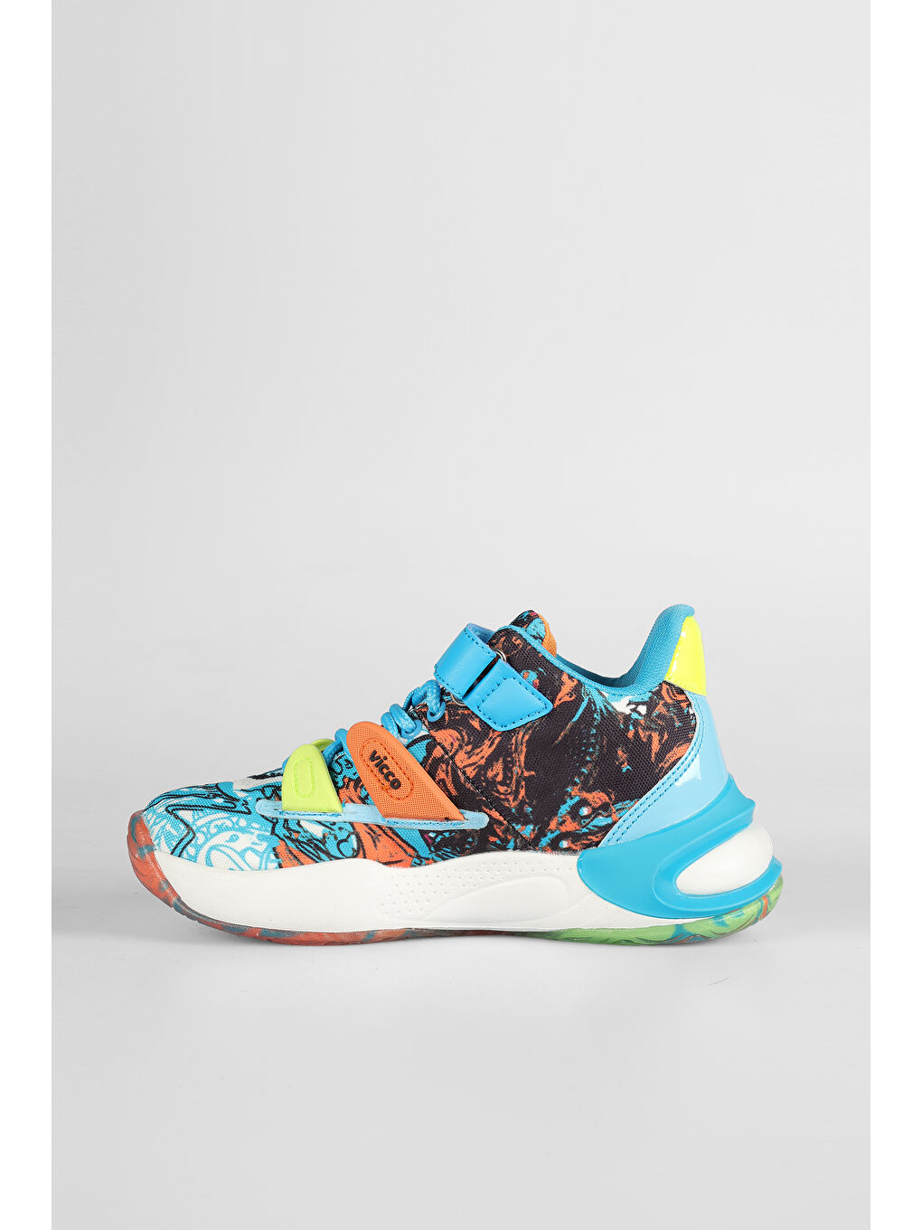 Universe Baskılı Erkek Çocuk Yeşil Sneaker-2