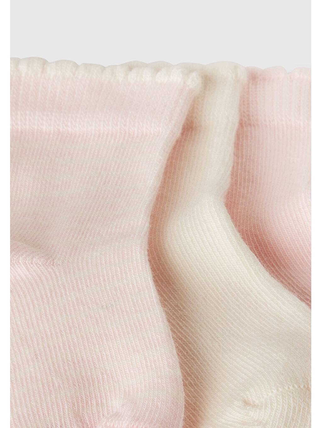 Bebek Pembe Desenli 3'lü Soket Çorap Seti-1