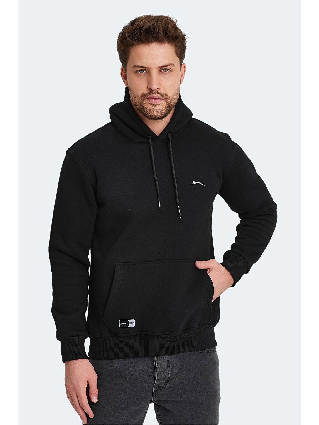 SLAZENGER Siyah Erkek Sweatshirt Siyah