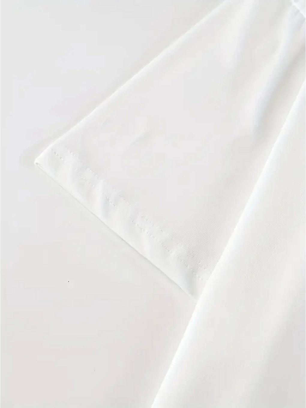 Baskılı Oversize Bisiklet Yaka T-shirt - Beyaz-2
