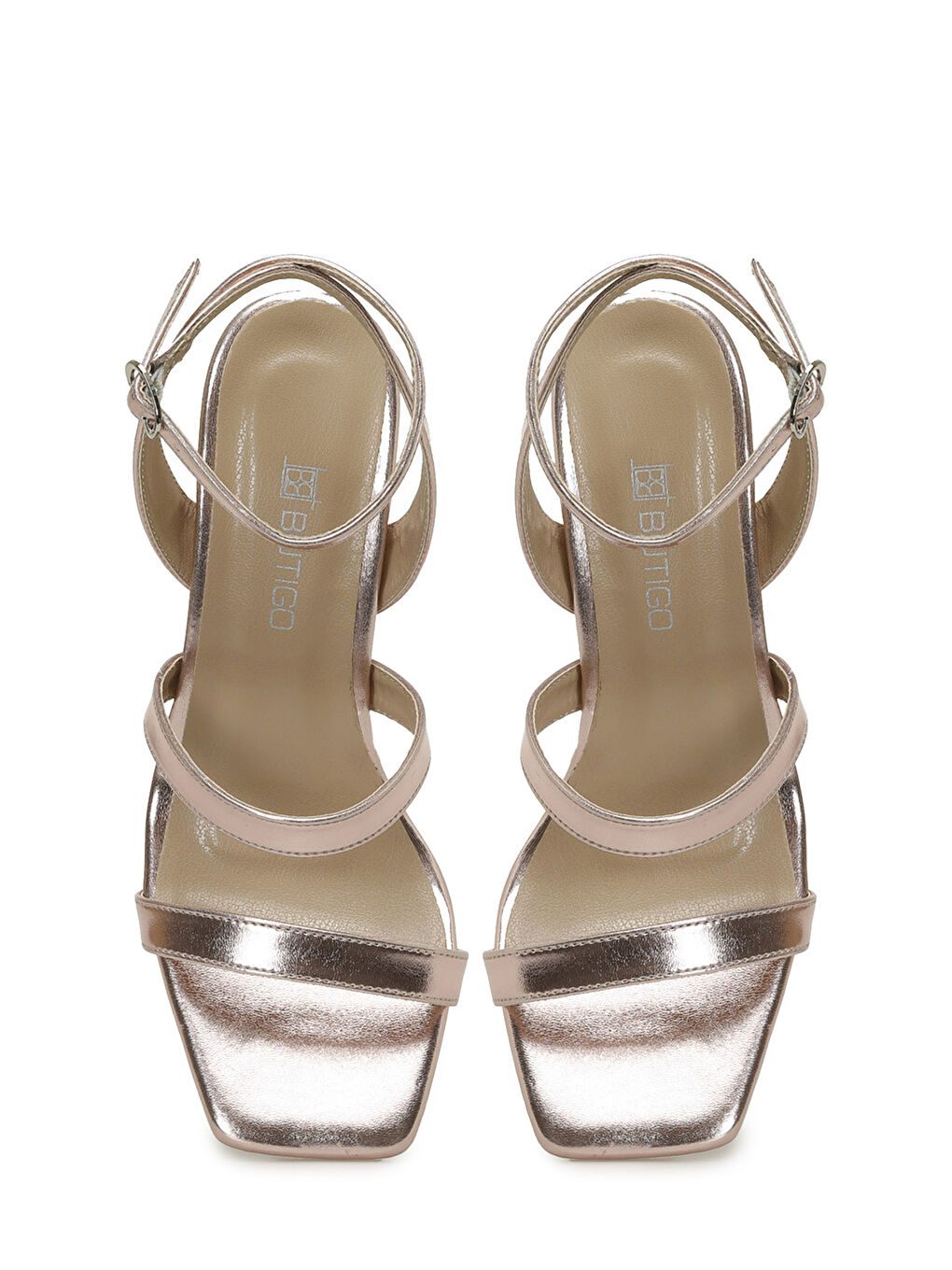 Pembe 25S-218 5FX Rose Gold Kadın Topuklu Sandalet-3