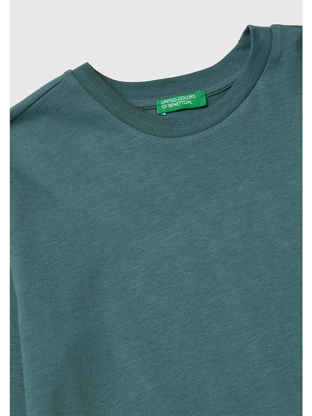 Erkek Çocuk Gri-Yeşil Baskılı Jarse Bisiklet Yaka Uzun Kollu T-shirt-2