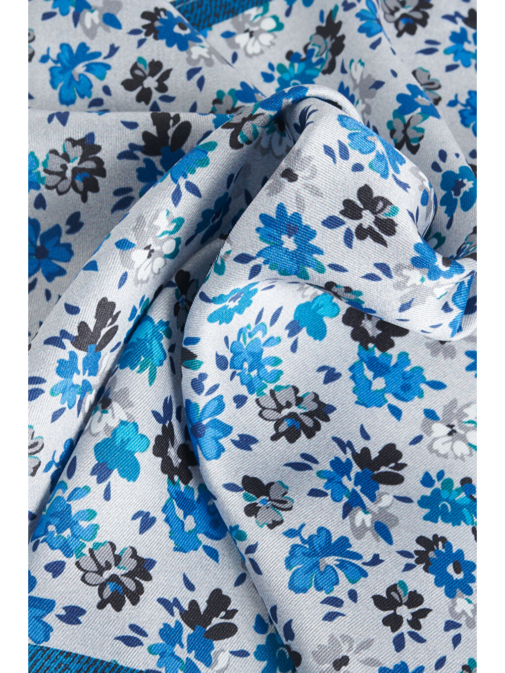 Erkek Gri-Mavi Desenli Mendil-1